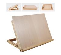 CWAGRQ Adjustable Wood Drawing Table Easel, 43cm x 32cm, Solid Beech, Portable Folding Desktop Canvas Workstation, Drawing and Sketching, Drafting Board for Beginner, Artist, Studio