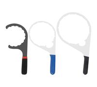 CWAGRQ Fuel Filter Wrench Set with Powder Coated Surface Steel Fuel Filter Wrench with Nonslip Comfort Grip 11.89x4.72x0.19 Inch/12.91x6.69x0.19 Inch/15.9x9.05x0.19 Inch Red Black, Blue, Black