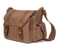 Cwatcun Brown Camera Bag for Photographers, Water-Resistant Camera Bag Case | Nylon, Easy To Clean, Camera Shoulder Bag, Shockwaveproof, Compatible with Nikon Canon DSLR Mirrorless Eos r50 Camera, Y1