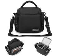 Cwatcun Camera Bag, SLR Cameras Case, Sling Crossbody Compact Camera Single Bag Case Compatible for Canon Nikon Sony SLR DSLR Mirrorless Cameras and Lenses Water Resistant Black Small