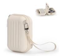 Cwatcun Camera Carrying Case for Digital Camera, Small Camera Pouch for AbergBest 2.7" LCD Kodak Pixpro/Canon PowerShot ELPH 180/190 / DSCW830 Travel Cameras, Waterproof Shockproof Case (Beige)