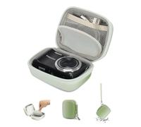Cwatcun Camera Carrying Case for Digital Camera, Small Camera Pouch for AbergBest 2.7" LCD Kodak Pixpro/Canon PowerShot ELPH 180/190 / DSCW830 Travel Cameras, Waterproof Shockproof Case-Green