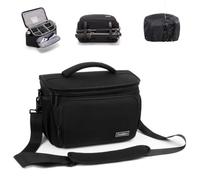 Cwatcun Camera Shoulder Bag for Photographers, Water-Resistant Camera Bag | Shockwaveproof, Anti-Theft Design, Easy To Clean, Compatible with Nikon Canon DSLR Mirrorless Eos r50 Camera, Y57XL, Black