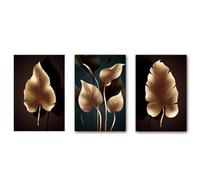 CWBLYZ Art Decor,Abstract Vintage Tropical Leaf Poster Botanical Wall Art Print Nordic Canvas Painting Modern Picture Kitchen Bedroom Living Room Decoration-50 * 60cm-3PCS (No Frame)