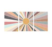 CWBLYZ Art Decor,Modern Abstract Mid Century Retro Poster Canvas Painting Boho Sun Wall Art Print Nordic Posters Pictures Living Bedroom Room Home Decor-30 * 50cm*3PCS (No Frame)