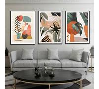 CWBLYZ Bathroom Decor,Natural canvas posters and prints tropical green plants potted still life painting wall art living kitchen room bedroom background decor-(50 * 60cm)*3PCS