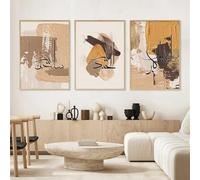 CWBLYZ Canvas Prints,Nordic Abstract Simple Wall Art Christmas Snow Globe Deer Gingerbread Chocolate Bread Truck Poster Print Home Bedroom Living Room Decor-40 * 60cm-3Pcs (No Frame)