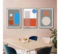 CWBLYZ Pictures,Abstract Irregular Pattern Art Simple Canvas Painting Irregular Shape Line Art Painting Suitable for Living Room Office Home Decoration-60 * 75cm-3Pcs (No Frame)