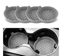 CWCHUHAI 4PCS Car Cup Coaster for VW Caddy 5 (V), Non-Slip Cup Holders Embedded in Ornaments Coaster - Car Interior Accessories,Grey
