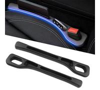 CWCHUHAI Car Seat Gap Filler for Ford Explorer EV 2026 2025 2024, 2 Pcs Car Seat Gap Organiser with Storage Slot PU Leather Leakproof Interior Accessories Black