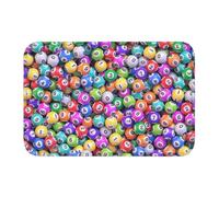 CWCMZDH Bingo Balls Pattern Front Door Mat Anti-Slip Indoor Absorbent Doormat Living Room Entrance Rug Carpet