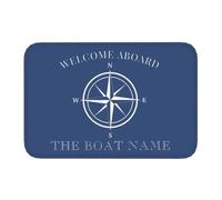 CWCMZDH Custom Nautical Welcome Aboard Boat Doormat Mat Anti-Slip Kitchen Bath Living Room Entrance Carpet Rug Balcony Footpad