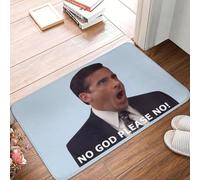 CWCMZDH Custom TV Show The Office Doormat Anti-Slip Entrance Bath Kitchen Mat Michael Scott No God Please No Garage Rug Carpet Footpad