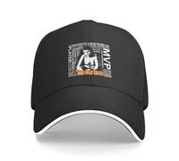 CWCMZDH Men's Baseball Caps Jokic Nikola as Kid with MVP Trophy with Words Collage Baseball Cap Sun Hat for Children Man Cap for Girls Men Black