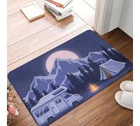 CWCMZDH Personalized Happy Camper Doormat Mat Anti-Slip Camping Life Bathroom Kitchen Toilet Rug Carpet