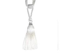CWCQGH 1PC Curtain Tiebacks Tassel Curtain Clips Rope Curtain Tie Backs Holdbacks Decorative Curtain Holder Accessories,White,4pcs,White-1pcs