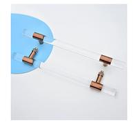 CWCQGH 24 31.5 39 47 59 inch Glass Pulls Entrance Door Handle with Fittings,Clear Acrylic Push Pull Entry Door Handle,Rose Gold-60cm/24inch