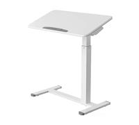 CWCQGH Adjustable Mobile Podium Stand - Portable Lectern with Locking Wheels for Schools Offices Home Public Speaking & Presentations - Versatile White Desk