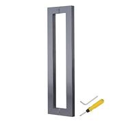 CWCQGH Barn Bathroom Entry Two-Sided Door Push Bar,Door Pull Stainless Steel Pulls Door Handles Set, 17inch/24inch/32inch/40inch/47inch/59inch Gates Handle,Gray-120cm/47inch