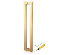 CWCQGH Barn Bathroom Entry Two-Sided Door Push Bar,Door Pull Stainless Steel Pulls Door Handles Set, 17inch/24inch/32inch/40inch/47inch/59inch Gates Handle,Gold-120cm/47inch