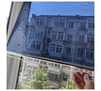 CWCQGH Blue Anti-UV One-Way Mirror & Clear Roller Shade Blind with Suction Cups, Sun Protection Portable Window Cover Curtain, 150cm Height (43x150cm/17x59in)