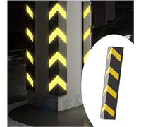 CWCQGH Car Parking Protector Parking Lot Corner Protectors, Rubber Corner Protectors, Black And Yellow Reflective Strip Corner Protectors Protector Protect Your Car,Black+yellow-100cm-8pcs