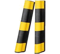 CWCQGH Car Parking Protector Wall Corner Guard For Parking Garages, Rubber Round Edge Corner Guard, Car Parking And Warehouse, Yellow Safety Strips Protector Protect Your Car,Black+yellow-5pcs-100cm