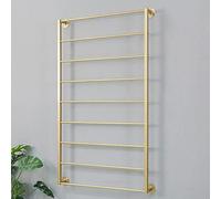 CWCQGH Clothes RackMetal Scarf Rack nizer for Wall Mount Clothing Store Retail Display Shelf with Hanging Ties Holder Garment Shawl Fabric nizer Commercial Hanger Shelves for Si,C-9-tier/L45xH120cm