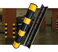 CWCQGH Corner Guards, Rubber Corner Guards Reflective Safety Strips Black and Yellow 60-120cm Multiple Packs,Yellow-10pcs-100cm