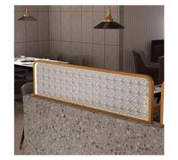 CWCQGH Dining Area Dividers, Raised Pattern Glass Restaurant Screen Partition, Semi-Privacy Half Wall Countertop Low Fence, Ideal for Efficient Space Management,Gold-19.6x11.8in