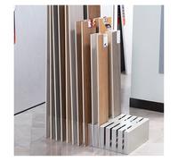 CWCQGH Metal Tile Display Rack, Iron Floor Tile Sample Rack, Oblique Insertion Display Stand for Exhibition Halls Stores Placing Various Building Material Samples,Silver-A
