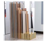 CWCQGH Metal Tile Display Rack, Iron Floor Tile Sample Rack, Oblique Insertion Display Stand for Exhibition Halls Stores Placing Various Building Material Samples,Gold-A