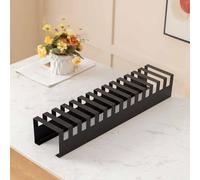 CWCQGH Multi-Layer Floor & Tile Sample Holder, Commercial Display Stand for Quartz Stone and Building Materials, 14 Card Slots Desktop Organizer,Black-A