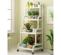 CWCQGH Multilayer Iron Flower Stand Tall Plant Flower Display Holder Rack With Wheels Multi-Purpose Flower Racks