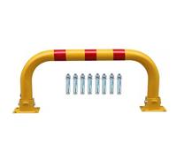 CWCQGH Parking Barrier Safety Bollard 13.4" Height Foldable Parking Barrier, with Reflective Tape for Construction and Traffic-Sensitive Areas,Yellow Red-31.9x13.4in