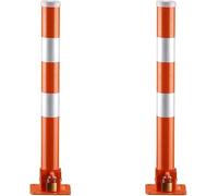 CWCQGH Parking Bollard - Folding Post with High Visibility, Rustproof and Waterproof Design for Enhanced Security and Safety (2pack)