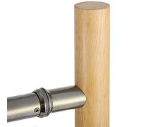 CWCQGH Pull Push Shower Kitchen Door Pulls Solid Wood Door Pulls, Ladder Type Double-Sided Door Handle, Smooth Indoor Outdoor Handle Pull Set, Round/Square Bar Installation,Round-120cm/47 1/4"-80cm