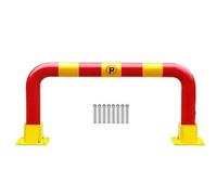CWCQGH Red Steel Foldable Safety Bollard, 31.5 "Wide Parking Barrier with Reflective Strip Height 14.17"