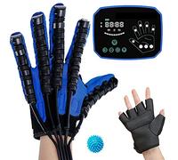 CWCQGH Rehabilitation Robot Gloves Stroke Hemiplegia Rehabilitation Training Equipment Finger Straightening Brace Guard Protector for Long-Term Relief,Left Hand-XL code