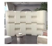 CWCQGH Room Dividers Decorative Folding Privacy Screen, Modern Room Separator and Paper Room Partition Scalable, for Indoor Outdoor,White-4x2m