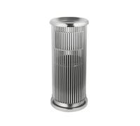 CWCQGH Stainless Steel Vertical Ashtray Trash Can with Ash Column for Hotels, KTV, and Commercial Use - Floor-Standing Outdoor Trash Bin for Lobby, Entrance, and Scenic Spots - (Gold B)
