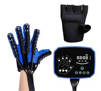 CWCQGH Stroke Hemiplegia Finger Training Rehabilitation Robot Gloves Stroke Hand Splint Finger Orthosis Functional Hand Splint for Long-Term Relief,Left Hand-XL code