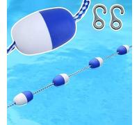 CWCQGH Swimming Pool Safety Rope Float Kit, 5M/10M/15M Divider with Blue & White Buoys for Pool Lane Marking, Landscape Pool, Water Park Safety Barrier,One Color-L4m/13ft