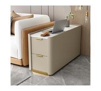 CWCQGH Versatile Floor Sofa Sideboard Light Luxury Premium Sense Solid Wood Super Narrow Small Folder Side Cabinet Table (A)