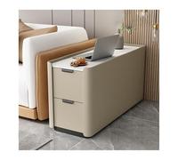 CWCQGH Versatile Floor Sofa Sideboard Light Luxury Premium Sense Solid Wood Super Narrow Small Folder Side Cabinet Table (C)