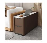 CWCQGH Versatile Floor Sofa Sideboard Light Luxury Premium Sense Solid Wood Super Narrow Small Folder Side Cabinet Table (H)