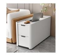 CWCQGH Versatile Floor Sofa Sideboard Light Luxury Premium Sense Solid Wood Super Narrow Small Folder Side Cabinet Table (I)