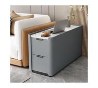 CWCQGH Versatile Floor Sofa Sideboard Light Luxury Premium Sense Solid Wood Super Narrow Small Folder Side Cabinet Table (E)