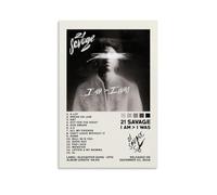 CWDRHD I Am Greater Than I Was-21 Savage Modern Ultra Clear Wall Decor Prints Decorative Posters Exquisite Art Decoration Suitable for Office Living Room And RoomUnframe-style24x36inch(60x90cm)