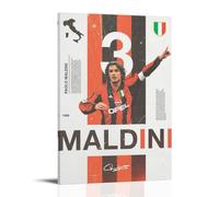 CWDRHD Paolo Maldini Modern Ultra Clear Wall Decor Prints Decorative Posters Exquisite Art Decoration Suitable for Office Living Room And RoomFrame-style20x30inch(50x75cm)
